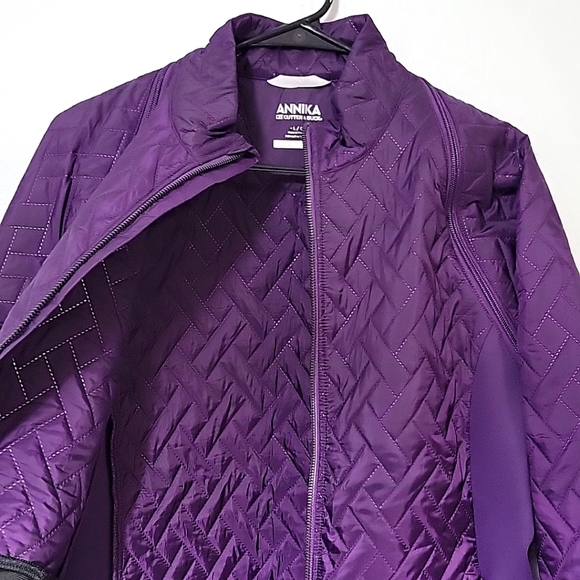 Cutter & Buck Women's Weathertec Hybrid Quilted Propel 2-in-1 Mock Jacket Vest - Picture 10 of 13